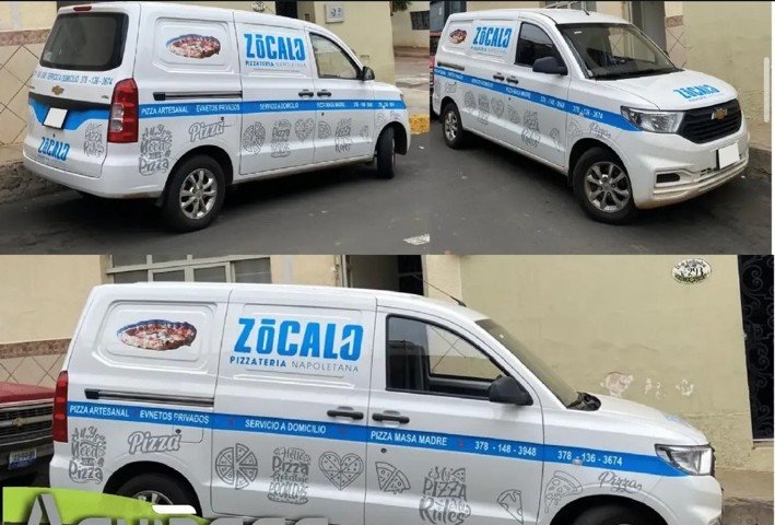 Rotulación de vehículo comercial realizada por Aguiñaga Gráficos